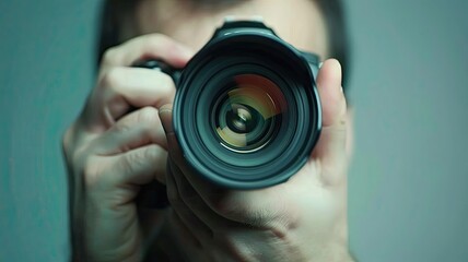 photographer captures images Taking a picture with a camera