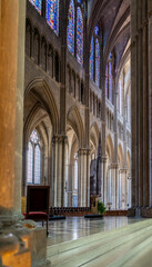 Inside Reims Cathedral - obrazy, fototapety, plakaty