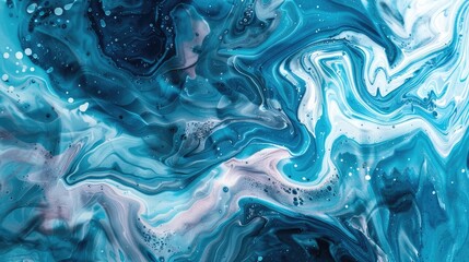 Abstract marbled acrylic paint ink painted waves,An exquisite close-up view of blue fluid art, showcasing swirling and flowing patterns with a glossy finish,
Beautiful abstraction of liquid paints