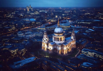 'St view skyline Cathedral city Stunning dusk Paul London aerial London St Paul Aerial Cathedral...