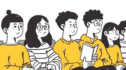 Diverse Audience Attentively Listening to Engaging Presentation or Speaker