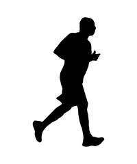 running silhouette vector 