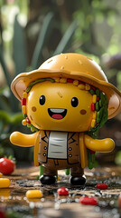 Naklejka premium 3D emoji of Taco