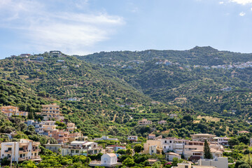 Houses in the mountains on the island of Crete.