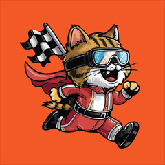 Cat Stickers Vector - Happy Cat Sticker Vector