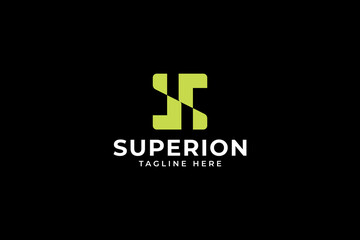 Obraz premium letter S H or Z H logo design for professional corporate company business