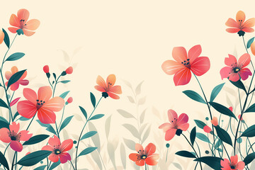 パステル調の花のバックグランド