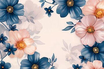 日本風の花のバックグランド