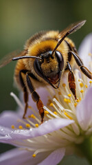 Close-up of a bee on a flower