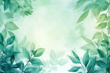 淡い緑の葉のバックグランド