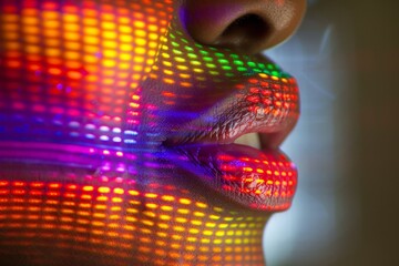 Angela rehn s neon pop cyber beauty photography collection with futuristic neon aesthetics