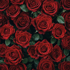 Red roses texture and background, Generative AI