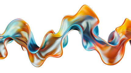 Obraz premium Gradient liquid rainbow on transparent background