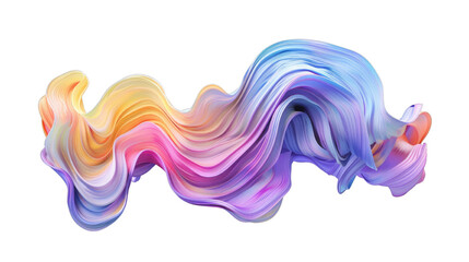 Abstract red blue liquid gradient on transparent background