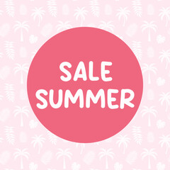 banner template for the summer sale. Vector illustration