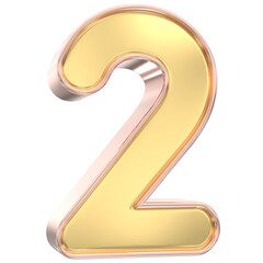 Naklejka premium Nmber 3D Rendering