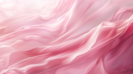An abstract representation of a pastel pink wave, flowing with softness and a light, airy quality. The wave gives off a romantic and dreamlike vibe.