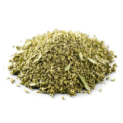 Organic Moringa green tea isolated on white, top view, transparent background. PNG, cutout, or clipping path 