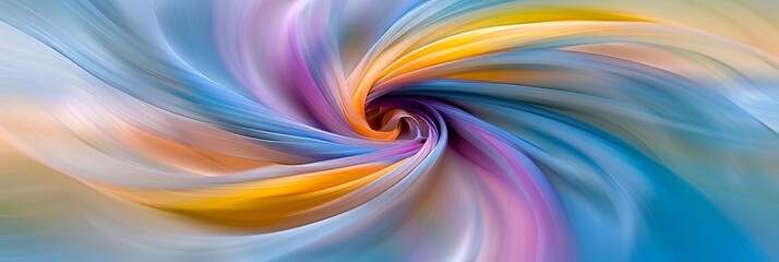 Vibrant abstract spiral rainbow lights digital art background for modern artistic designs
