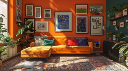 Eclectic Living Room Decor Elements: An illustration highlighting eclectic living room decor elements