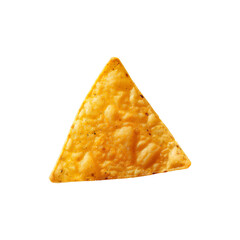 Triangular tortilla chip on transparent background