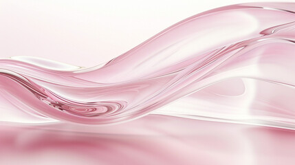 A gentle wave of pale pink, blending into a glassy texture that adds a touch of sweetness and softness, captured in