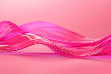 A hot pink wave, bold and lively, flows energetically over a pink background, representing fun and vibrancy.