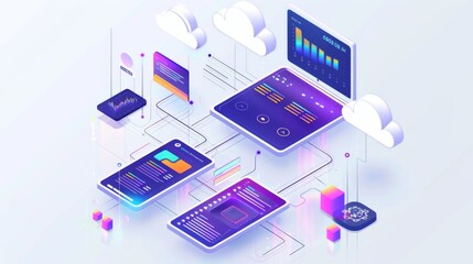 Real Time Data Synchronization Across Cloud Platforms, real time data synchronization across cloud platforms with an image displaying data being synchronized between multiple cloud services