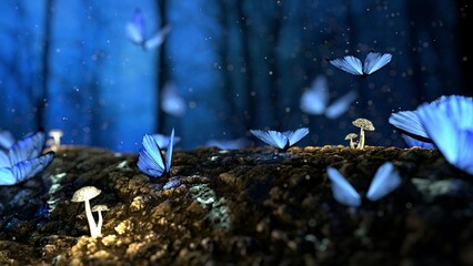 butterflies in the forest