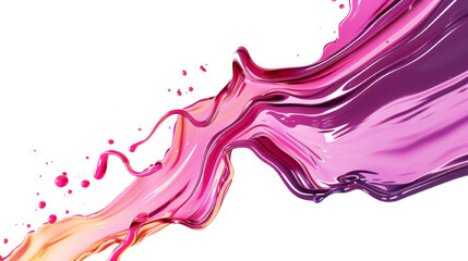 Gradient 3d liquid red purple on transparent background