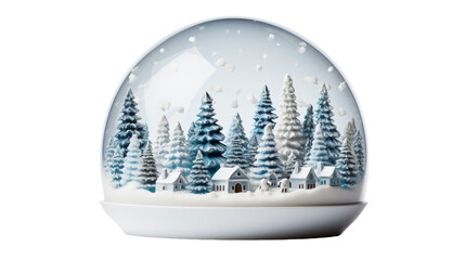A Miniature Winter Wonderland on Transparant background