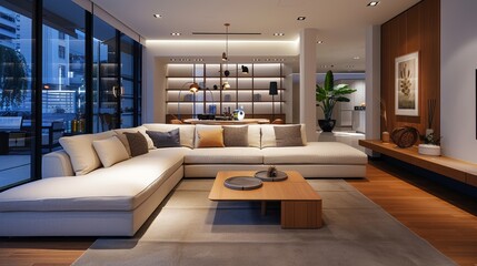 Modern Living Room Space: Photographs showcasing the use of space in modern living rooms