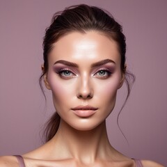 Fototapeta premium A beautiful face with perfect makeup