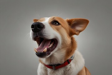 beautiful dog isolated on transparent background