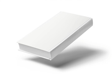 White hardcover book isolated on white