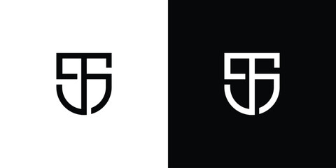  Unique and modern TS logo design
