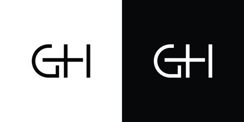  Unique and modern  GH logo design
