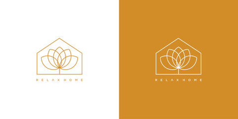 The Relaxing Home logo design is unique and luxurious