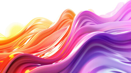 Gradient 3d liquid red purple on transparent background