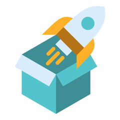 Product Launch Flat Icon