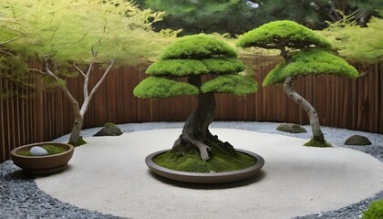 Serene Zen Inspired Meditation Garden With Carefu Upscaled 2