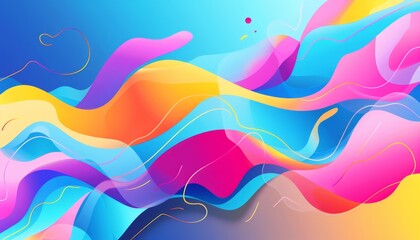 Obraz premium Abstract wavy background with modern gradient colors Trendy liquid design Motion sound wave Vector illustration for banners, flyers and presentation