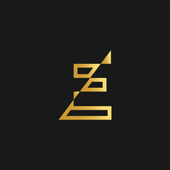 Letter E logo design vector with creative illustration and golden gradient concept