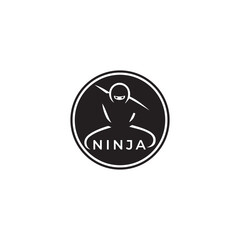 Ninja logo vector template, simple Ninja logo design concept