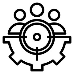 Target Audience Outline Icon