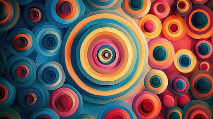 Abstract background with concentric circles