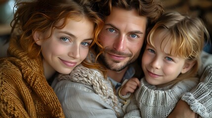 Warm and Vibrant Family Portrait: Genuine Emotion and Connection Captured