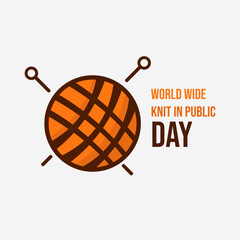 vector graphic of World Wide Knit in Public Day good for national World Wide Knit in Public Day celebration. flat design. flyer design.flat illustration.