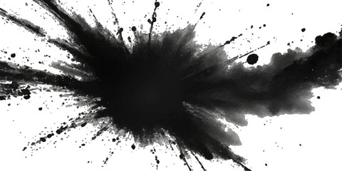Paint stains black blotch background. Grunge Design Element. Brush Strokes. Vector illustration	