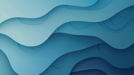 Fototapeta premium blue swirl layers paper craft layer abstract background commercial advertisement style, Generative Ai, Generative Ai